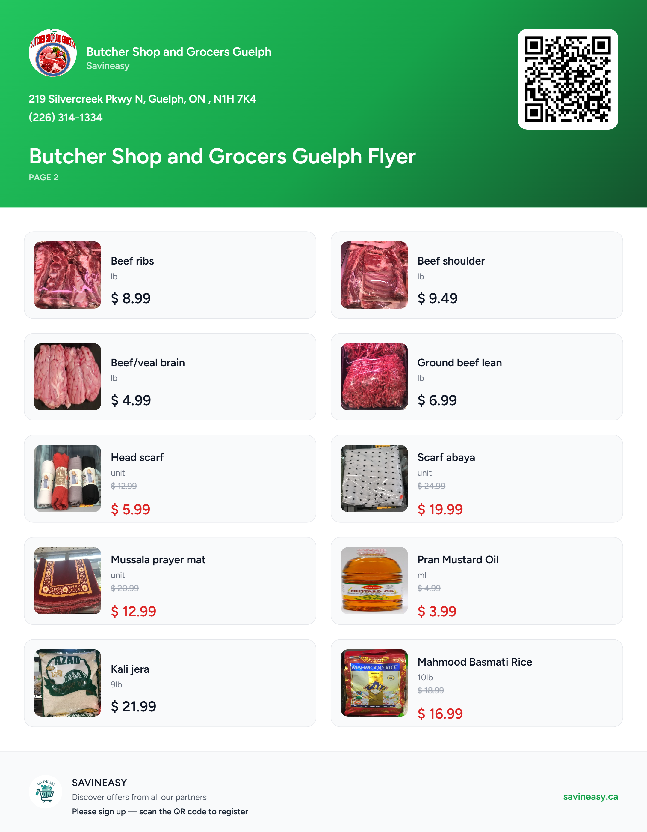 Butcher Shop and Grocers Guelph Flyer