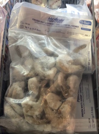 White shrimp 1.5 lb bag