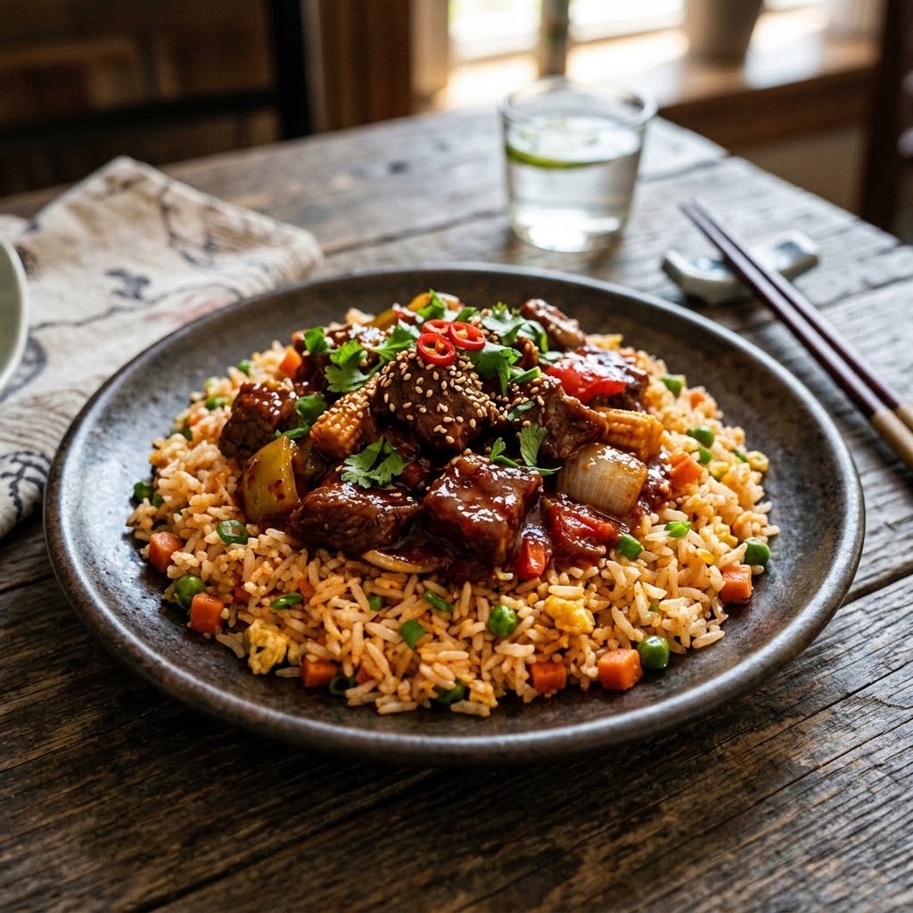Schezwan Beef Fried Rice